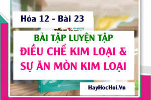 Bài tập luyện tập Điều chế kim loại và Sự ăn mòn Kim loại - Hóa 12 bài 23